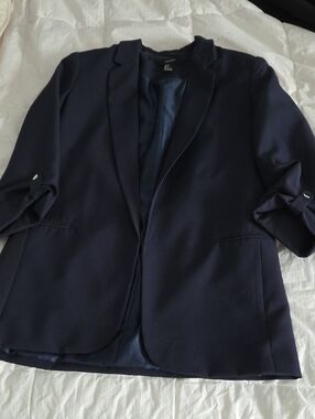 Forever 21 Navy Blue Relaxed Blazer